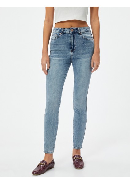 Dar Paça Yüksek Bel Esnek Kot Pantolon - Carmen Skinny Jeans modelleri
