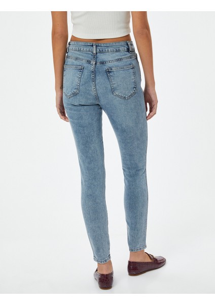 Dar Paça Yüksek Bel Esnek Kot Pantolon - Carmen Skinny Jeans fırsatları