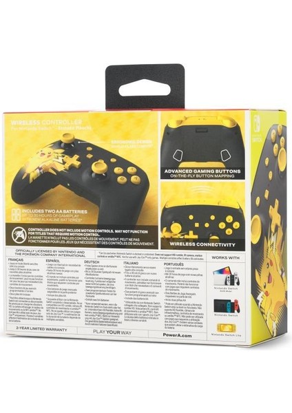 Nintendo Switch Için Kablosuz Powera Kontrol Cihazı - Ekstatik Pikachu