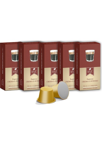 Coffee Crema E Intenso Espresso Kapsül Kahve 5 Kutu 50 Adet Nespresso Uyumlu