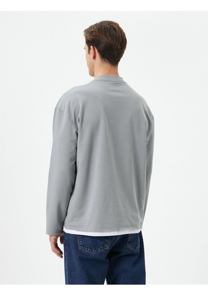 4WAM70245MK 044 Grı Erkek Jersey Sweatshırt fırsatları