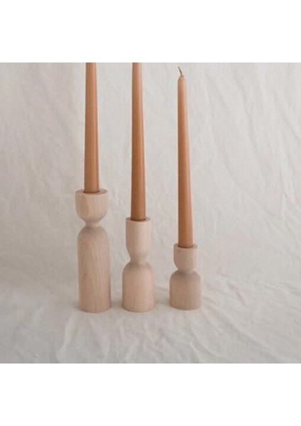 Mumluk Ahşap Stand Şamdan Dekoratif Mumluk 1255