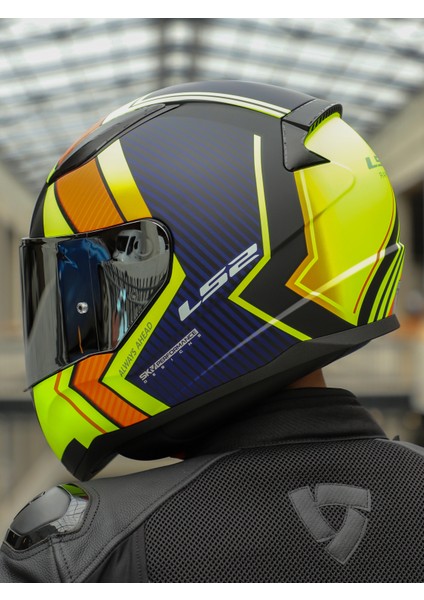 Rapıd 2 Extra Mat Neon Sarı-Navy Mavi Kask