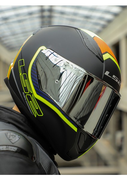 Rapıd 2 Extra Mat Neon Sarı-Navy Mavi Kask