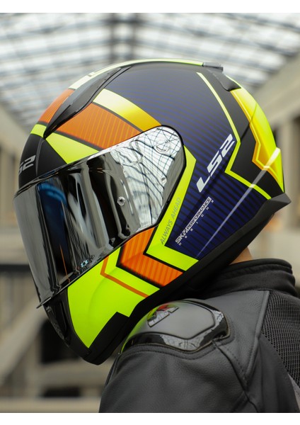 Rapıd 2 Extra Mat Neon Sarı-Navy Mavi Kask