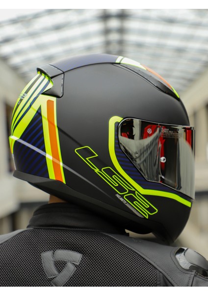 Rapıd 2 Extra Mat Neon Sarı-Navy Mavi Kask