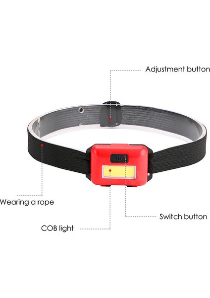 Adet Cob LED Mini Kafa Işık Lambası Far 3 Mod Yağmur Geçirmez Kafa Torch El Feneri Kafa Açık Kamp Balıkçılık Için, Siyah Kırmızı (Yurt Dışından) fiyatları