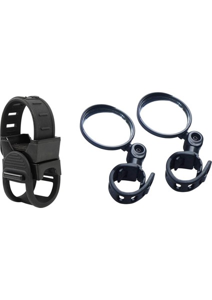 Fasdaga 3 Adet Araba Aksesuarları: 1 Adet Bisiklet Ön Işık Torch Braketi ve 2 Adet Bisiklet Sürme Bisiklet Bisiklet Dikiz Aynası (Yurt Dışından)