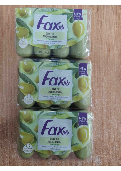 Faz Fax Güzellik Sabunu Zeytinyağli 4 x 70 gr 3 Paket