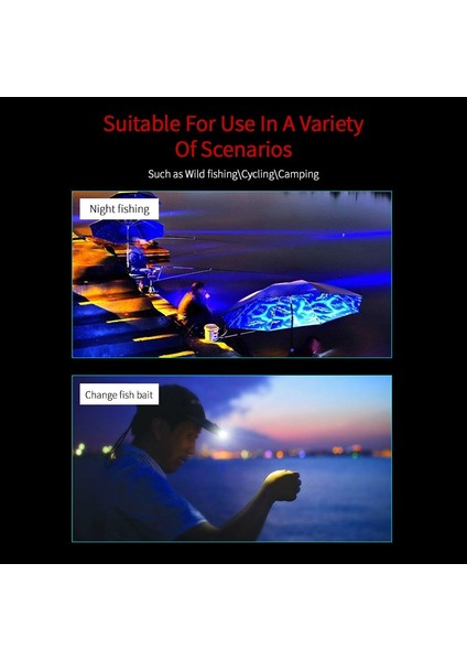 Mod Klipsli Şapka Torch, Sensör Kapağı Klipsli Işık Balık Tutma Işığı, Tip-C Arayüzü USB Şarj Edilebilir Bisiklet, Macera, Kamp Lambası (Yurt Dışından) fiyatları