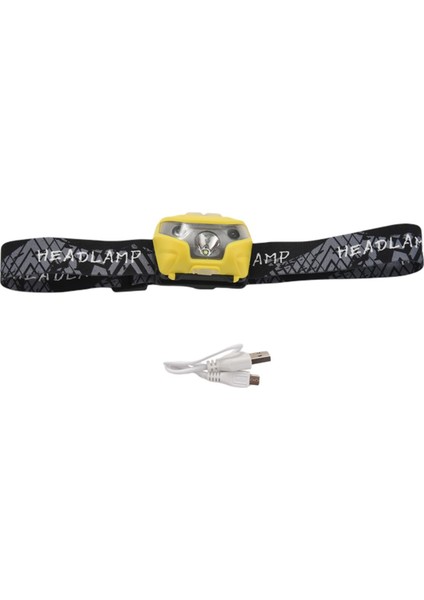 Mini Şarj Edilebilir LED Far 5W Hareket Sensörü Far Dropshipping Kamp El Feneri Başkanı Işıklı Fener Lambası (Yurt Dışından)