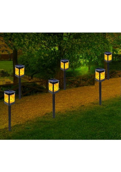 12 LED Güneş Fenerleri, Peyzaj Led'li Alev Işıkları Dekoru (Yurt Dışından)