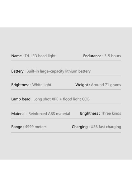 Dış Aydınlatma Cob Far USB Şarj Edilebilir Far Su Geçirmez Projektör Spor Bisiklet Far (Yurt Dışından) fiyatları