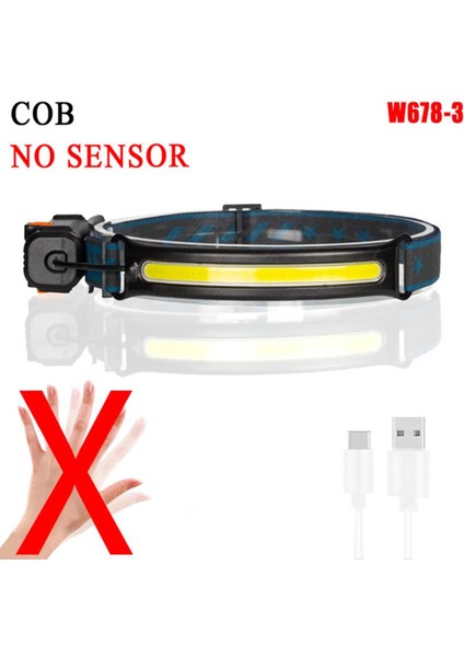 Yakınlaştırılabilir Indüksiyon Far Dahili Pil El Feneri ile LED Kafa Lambası USB Şarj Edilebilir 6 Aydınlatma Modu Kafa Feneri Dış Mekan Bisiklet Far (Yurt Dışından)