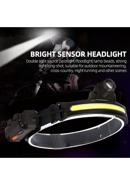 Yakınlaştırılabilir Indüksiyon Far Dahili Pil El Feneri ile LED Kafa Lambası USB Şarj Edilebilir 6 Aydınlatma Modu Kafa Feneri Dış Mekan Bisiklet Far (Yurt Dışından) fiyatları