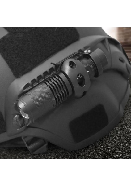 Mini Yakınlaştırma LED Kask El Feneri Klip Işık Kafa Lambası Şarj Cihazı Ob ile Siyah (Yurt Dışından)