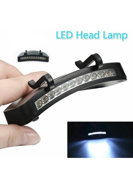 11 LED Beyzbol Şapkası Şapka Iğnesi Lamba Işığı Balıkçılık Far Açık Kafa Işık LED Gece Lambası Çalışma Lambası (Yurt Dışından)