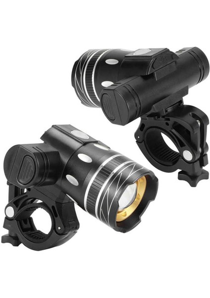 Bisiklet Far Taşınabilir USB Şarj Edilebilir Işık Ipx6 Su Geçirmez LED Değişken Yakınlaştırma (Yurt Dışından)