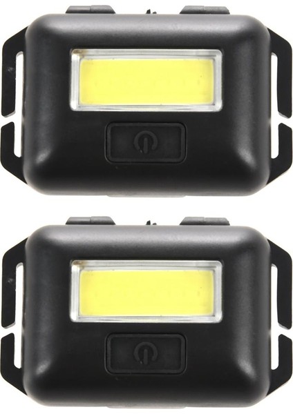 2x Cob LED Mini Kafa Işık Lambası Far 3 Modu Yağmur Geçirmez Kafa Torch El Feneri Kafası Açık Kamp Balıkçılık Için Siyah (Yurt Dışından)