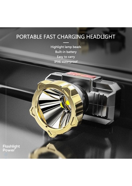 Yüksek Güçlü LED Far USB Şarj Edilebilir Far Dahili Pil Kafa Lambası Su Geçirmez Kafa Torch Başkanı Işık Kamp Için Taşınabilir Dış Mekan Far Dış Mekan Çalışma Işıkları (Yurt Dışından) fiyatları