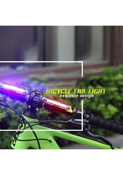 Quanbu LED Bisiklet Kuyruk Lambası Kırmızı ve Mavi USB Şarj Edilebilir Su Geçirmez Süper Parlak Çok Amaçlı Acil Durum Işığı (Yurt Dışından) fiyatları