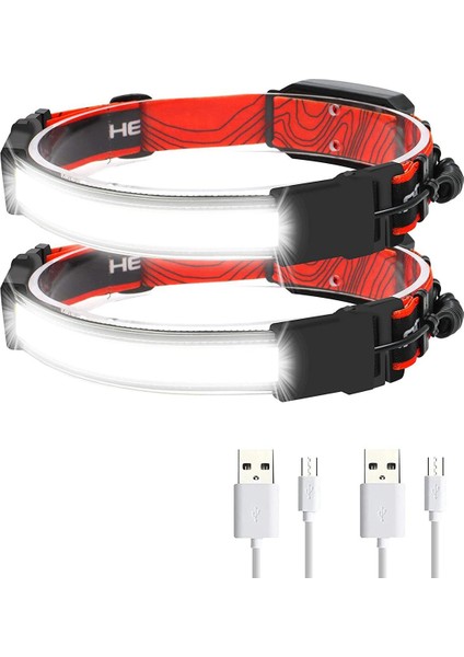Kafa Lambası-1 x Farlar 1 x Şarj Kablosusiyah & Kırmızı (Yurt Dışından)