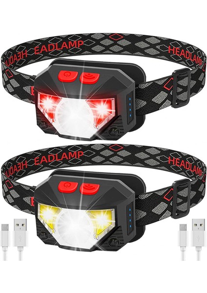 LED USB Şarj Edilebilir Kafa IŞIK-1100 Lümen Parlak 30 Saat Zaman Far, Su Geçirmez Hareket Sensörü El Feneri (Yurt Dışından)