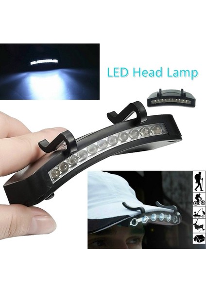 LED Klips Kap Lambası Balıkçılık Far Şapka Işık Açık Tırmanma, Balık Tutma, Kamp, Yürüyüş Gece Far (Yurt Dışından)