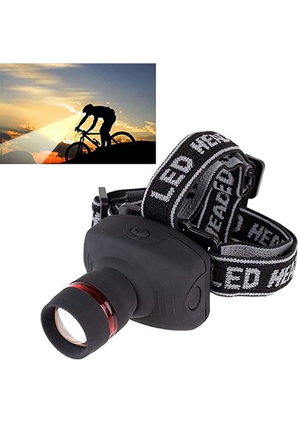 Dış Mekan 3W LED Far El Feneri Yakınlaştırılabilir Far Başkanı Torch Lamba Işığı (Yurt Dışından)