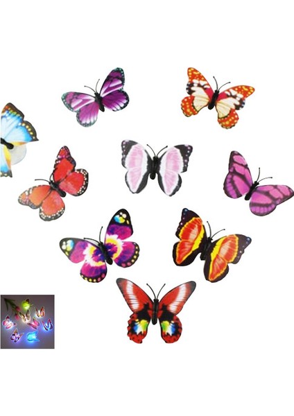 Adet 7 Renk Chang Güzel Sevimli Kelebek LED Gece Işığı Lambası (Yurt Dışından) fiyatları