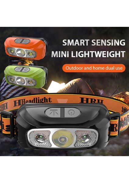 Sensör Far LED Şapkalar Güçlü Işık Gece Koşu Açık Far Açık Su Geçirmez Acil Çalışma Işığı Balıkçılık Kamp Far (Yurt Dışından)