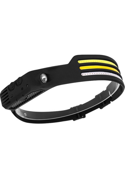 Cob + Xpe Lamba Boncuklu USB Şarj Edilebilir LED Far Geniş Aydınlatma Far Çalışma Işığı Aralığı (Yurt Dışından)