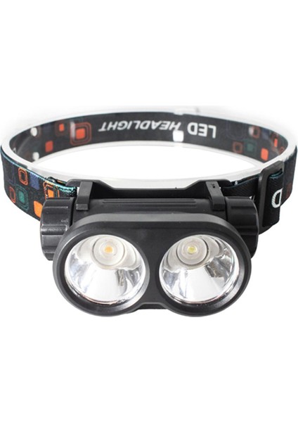 2led Güçlü Far Akıllı Gece Balıkçılık Uyarı Far Kırmızı ve Beyaz Işık USB Şarj Ayarlanabilir Far (Yurt Dışından)