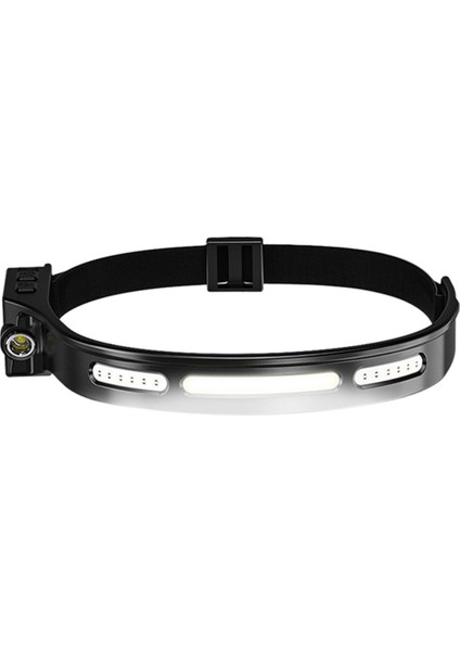 Zoroom Cob LED Far Şarj Edilebilir Kafa Feneri Far Hareket Sensörü Kafa Bandı Lambası Kamp Koşu Balıkçılık (Yurt Dışından)