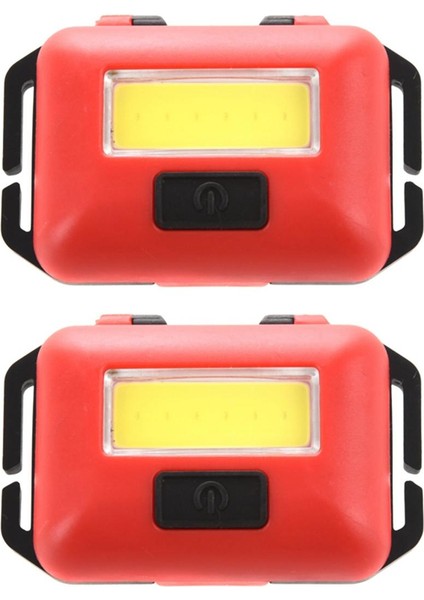 Nxfdsıoz 2x Cob LED Mini Kafa Işık Lambası Far 3 Modu Yağmur Geçirmez Kafa Torch El Feneri Kafa Açık Kamp Balıkçılık Için Kırmızı (Yurt Dışından)