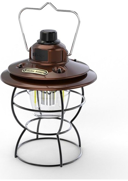 2400MAH Kamp Fener Retro Çok Fonksiyonlu Dış Mekan Su Geçirmez Aydınlatma Lambası (Yurt Dışından)