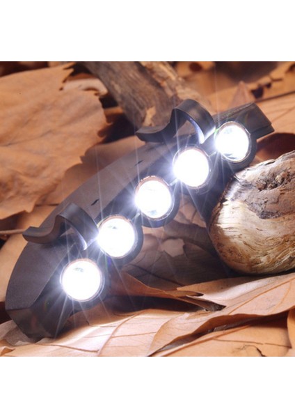 5 LED Kap Şapka Ağız Klip Lamba Başkanı Işık Far Far Kamp Yürüyüş Şapka Siyah (Yurt Dışından) fiyatları
