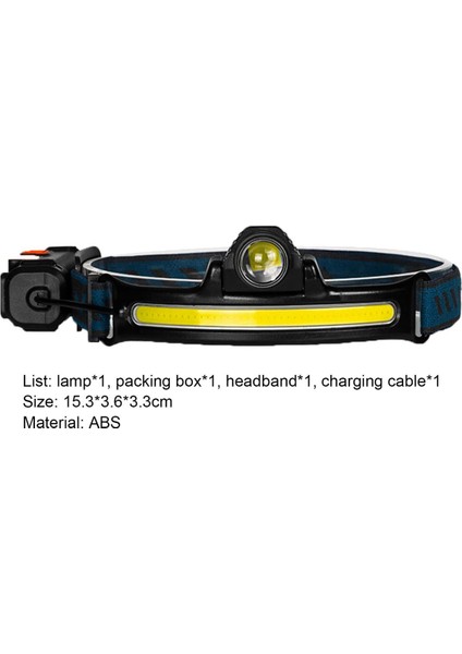 Indüksiyon Kafa Işık Ömrü Su Geçirmez Sensör Indüksiyon Kamp Farları (Yurt Dışından)