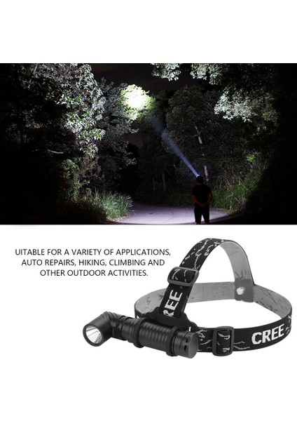 Boyouyou T6 USB Şarj Edilebilir Far Farlar Kafa Lambası Kamp Için LED El Feneri (Yurt Dışından)