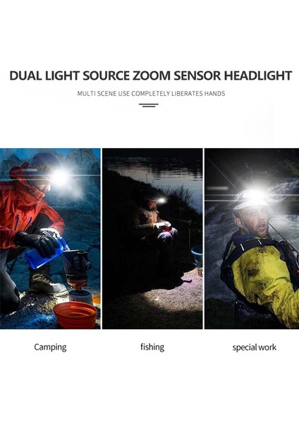 Cob + LED Far 3 Modlu Dahili Şarj Edilebilir Pil Far Kafası Su Geçirmez Lamba Kamp Için Beyaz ve Kırmızı Aydınlatma Işık Balıkçılık, Avcılık, Gece Koşusu, Yürüyüş ve Kamp Için Çalışmak (Yurt Dışından) fiyatları