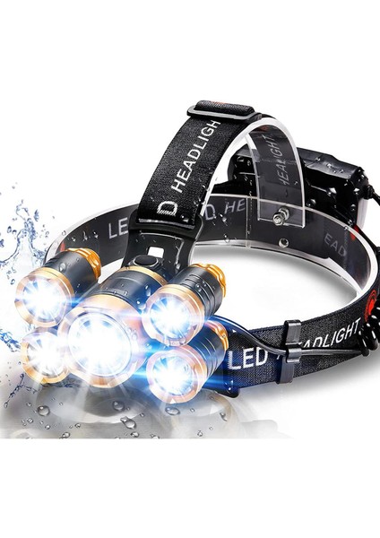 Zoroom El Feneri, Ultra Parlak 5led Far, USB Şarj Edilebilir Su Geçirmez Far El Feneri, Kamp Için Mükemmel, Koşu (Yurt Dışından)