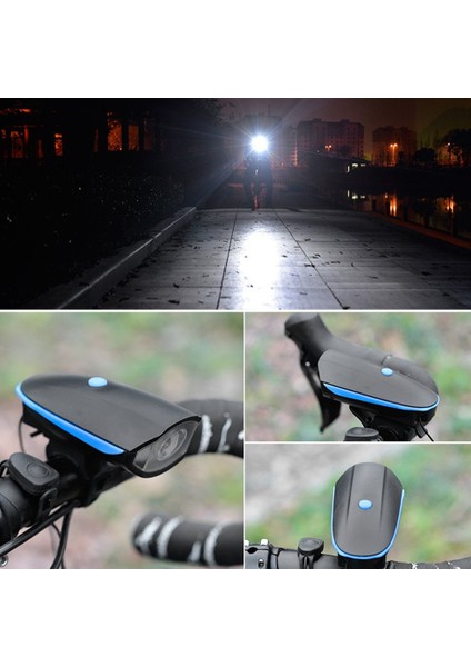 Wheel Up Ön Bisiklet Korna Işığı Su Geçirmez 1200MAH USB Şarj Edilebilir Açık Mavi (Yurt Dışından)
