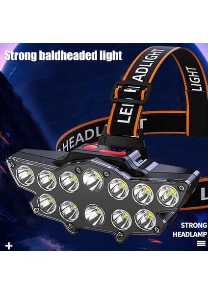12 LED Kafaya Monte El Feneri Açık Far Kamp Balıkçılık Açık Spor Far Taşınabilir Kafa Işık (Yurt Dışından)