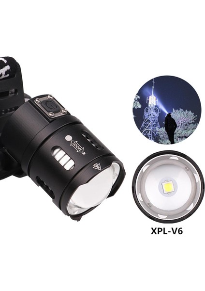 Yfashion Yüksek Güçlü LED Xpl-V6 Far XHP50 6500K Beyaz Işıklı Far (Yurt Dışından)