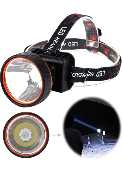 Açık Balıkçılık Vurgulayın LED Far USB Şarj Edilebilir Far El Feneri (Yurt Dışından)