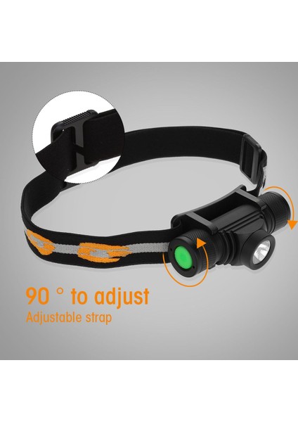 Su Geçirmez USB Şarj Edilebilir Bisiklet Dış Mekan LED Far Başkanı Işık El Feneri (Yurt Dışından)