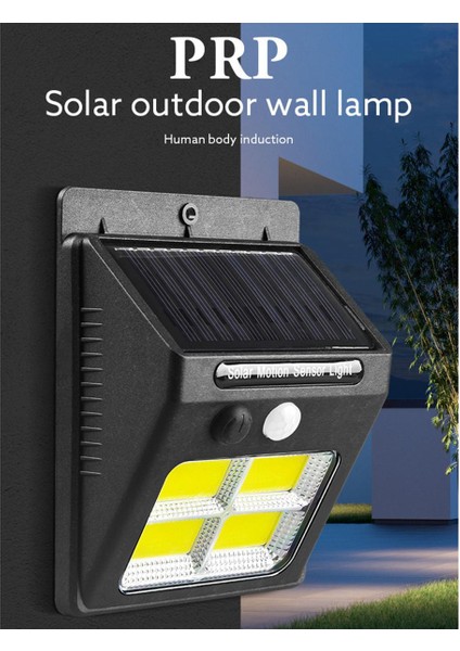 Şarj Edilebilir Güneş Işığı 32COB LED Su Geçirmez PI55 Hareket Sensörü Güvenlik Solar Lamba Dış Mekan Acil Duvar Lambası E (Yurt Dışından)