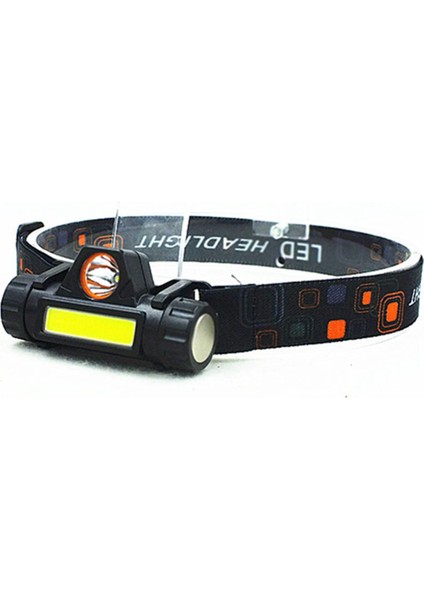 Taşınabilir Mini LED Kafa Işık Lambası El Feneri Su Geçirmez Q5 + Cob Far Kamp Gece Koşu Okuma Koşu Için (Yurt Dışından)