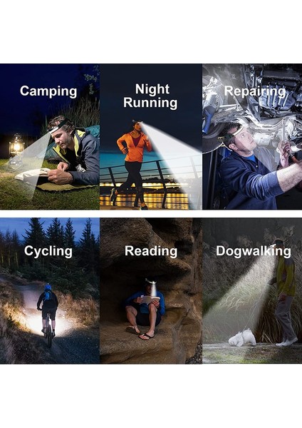 Eıtgzwas Kafa Işık Lambası LED Şarj Edilebilir, 1000 Lümen Kafa Işık El Feneri Hareket Sensörü Ile, 4 Kask Klipsi ile Kamp, Yürüyüş Için (Yurt Dışından) fiyatları