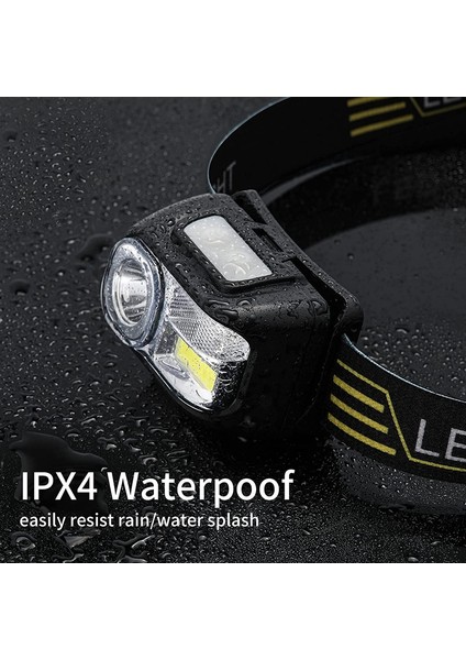 Kafa Işık El Feneri, 2 Paket USB Şarj Edilebilir LED Kafa Işık, 1200 Lümen Süper Parlak Hareket Sensörü Su Geçirmez Far (Yurt Dışından)